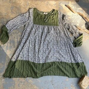 Ladies Green Printed Boho Tunic